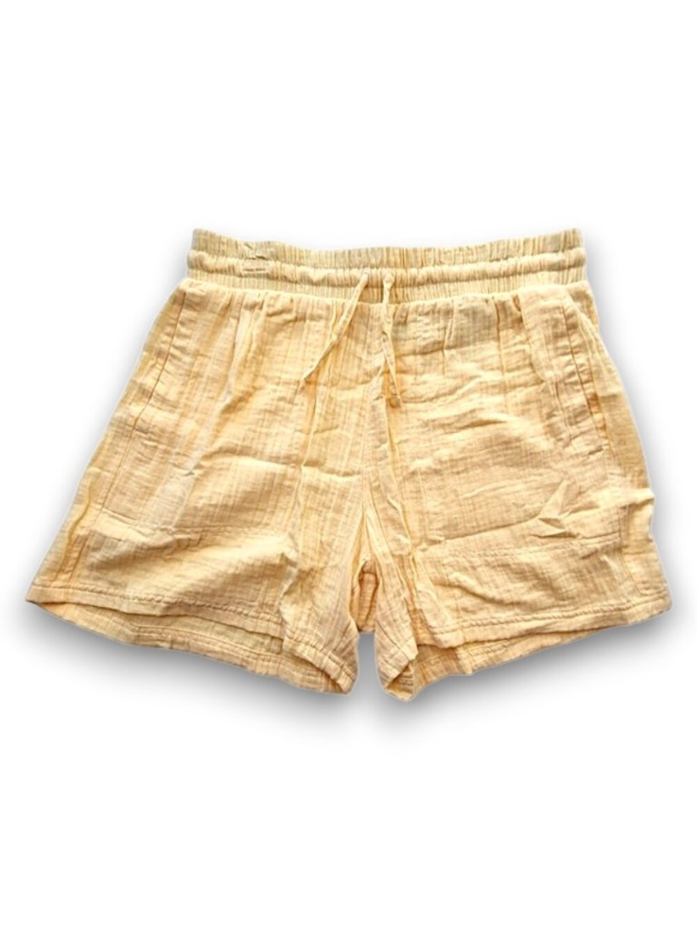Columbia Sunkissed Yellow Cotton Drawstring Shorts NWT - Size L - Picture 5 of 9